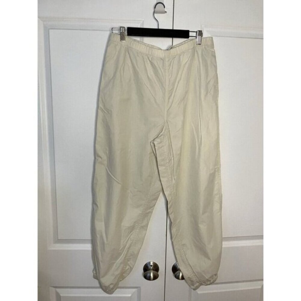 TNA Joggers Womens Large Cream Stretch Outdoor Running Track Comfy Loungewear